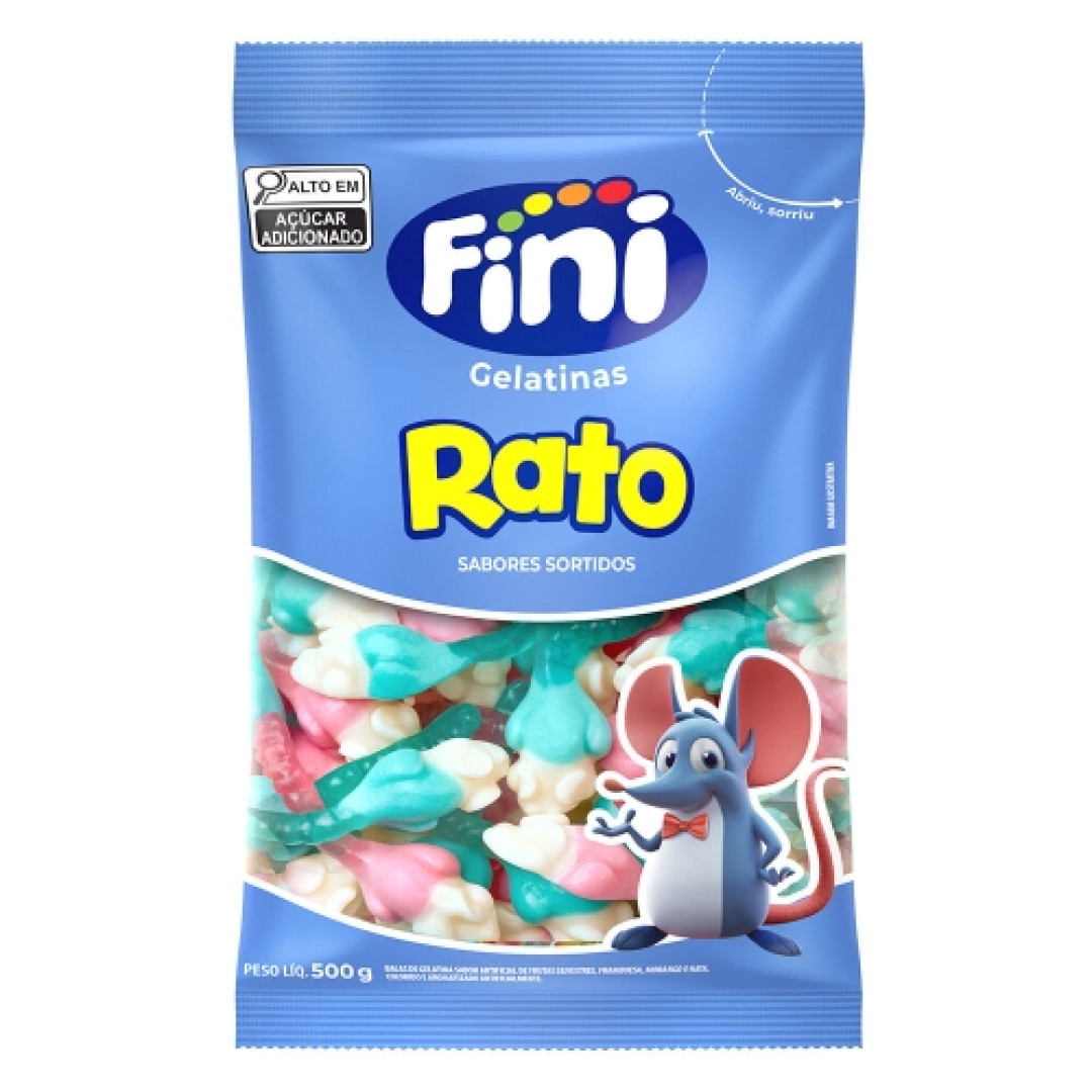 Detalhes do produto Bala Gelatina Rato 500Gr Fini Sortidos