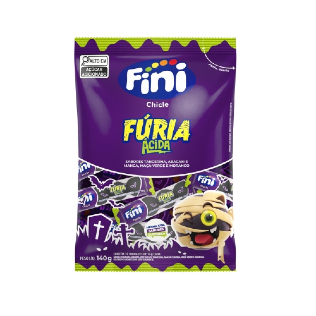 Detalhes do produto Chicle Fini Furia Acida 140Gr Manga.maca