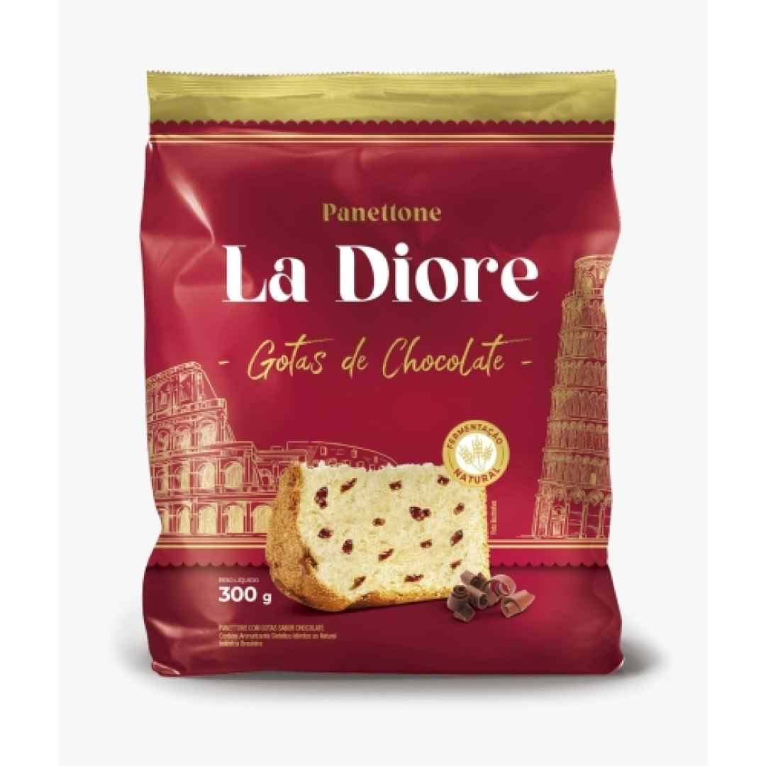 Detalhes do produto Panetone La Diore 300Gr Sta Edwiges Gotas Choc