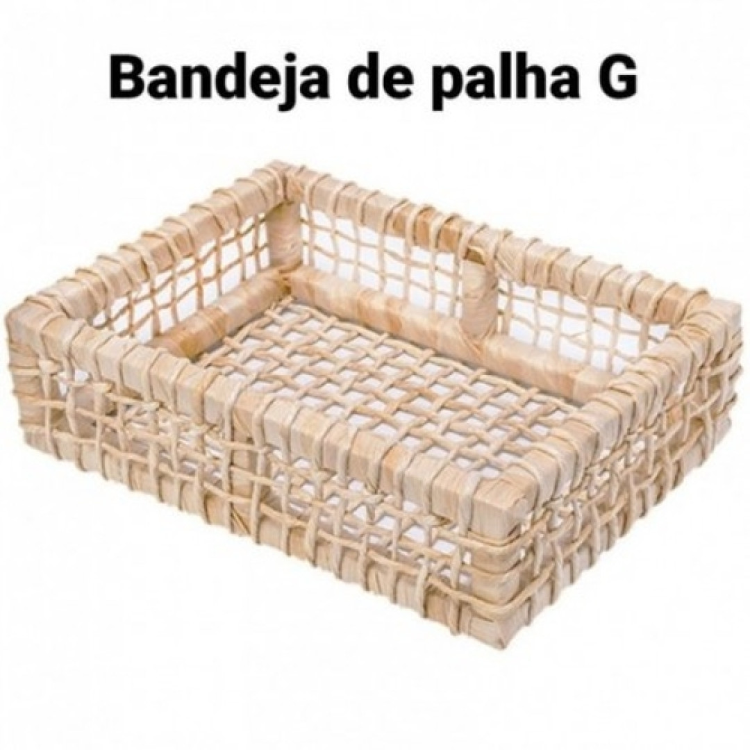 Detalhes do produto X Cesta Bandeja G 1Un Mercadao Palha