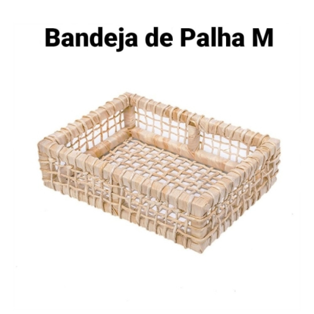 Detalhes do produto X Cesta Bandeja M 1Un Mercadao Palha