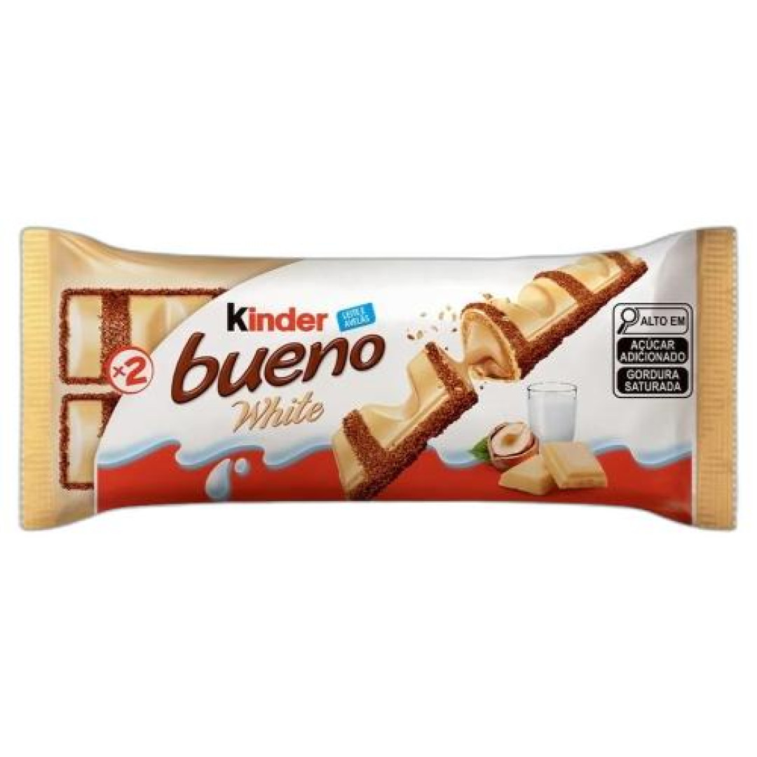 Detalhes do produto Choc Kinder Bueno White 39Gr Ferrero Choc Bco.avela