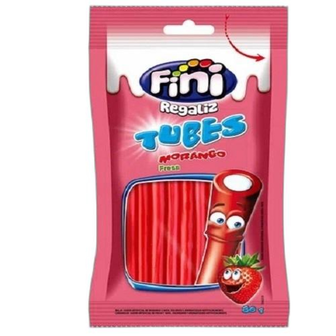 Detalhes do produto Bala Gel Tubes 80Gr Fini Morango