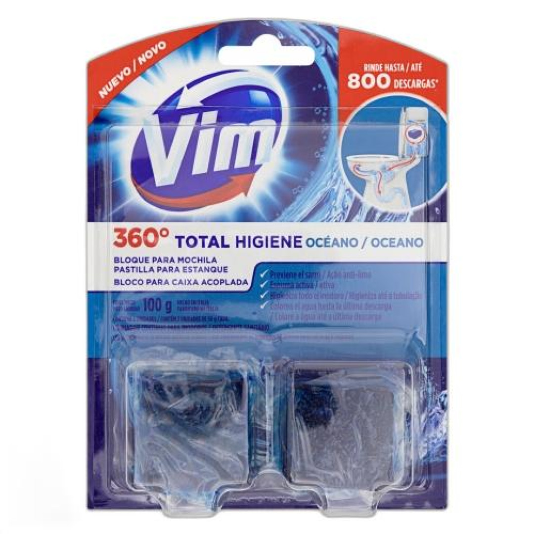 Detalhes do produto Bloco Caixa Acoplada Vim 2Un Unilever Ocean