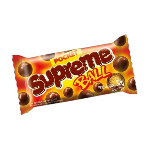 Detalhes do produto Choc Supreme Ball Pocket 30X32G Dum Dum Ao Leite
