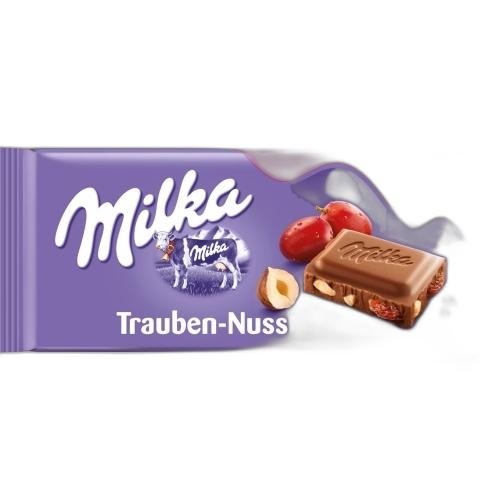 Detalhes do produto Choc Raisin Hazelnut 100Gr Milka Passas