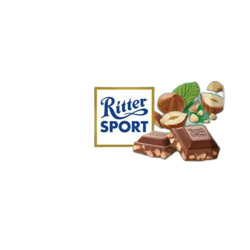 Detalhes do produto Choc Ritter Sport Hazelnuts 100Gr Alpha Hazelnuts