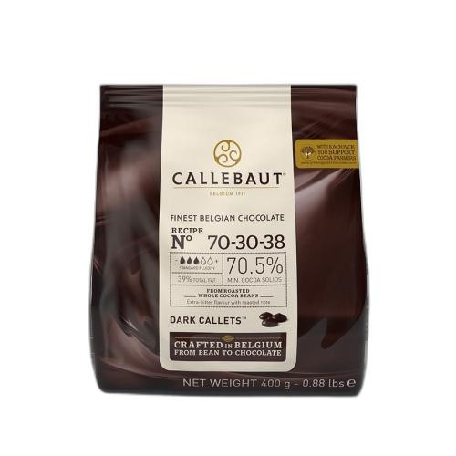 Detalhes do produto Cobert Gotas 70,5% Cacau 400Gr Callebaul Amargo