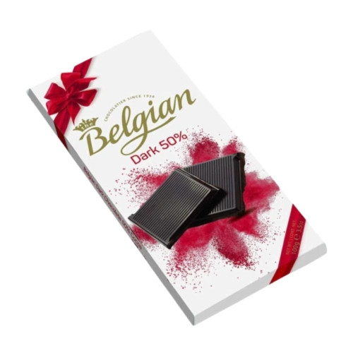 Detalhes do produto Choc Belgian Dark 50% 100Gr Dark