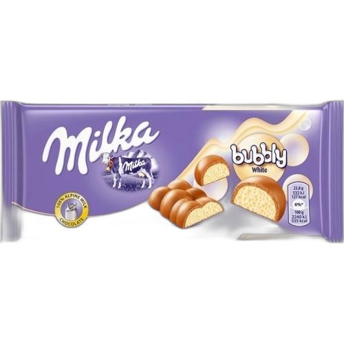 Detalhes do produto Choc Bubbly White 95Gr Milka Choc.choc Bco