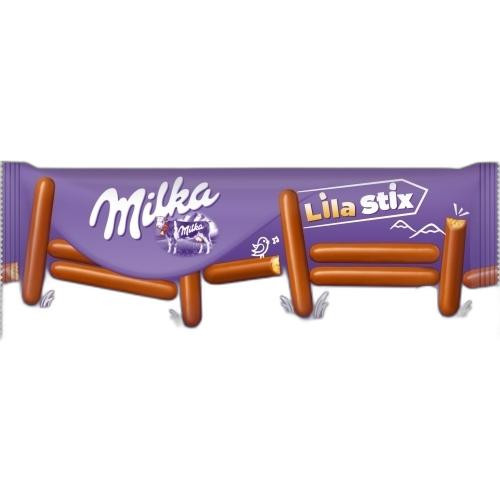 Detalhes do produto Bisc Milka Lila Sticks 112Gr Ao Leite