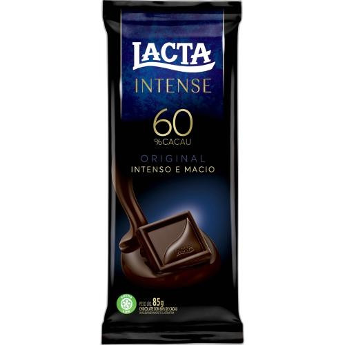 Detalhes do produto Choc Intense 60% Cacau 85Gr Lacta Original