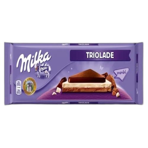 Detalhes do produto Choc Milka Triolade Mmmax 280Gr Amarg.bco.leite