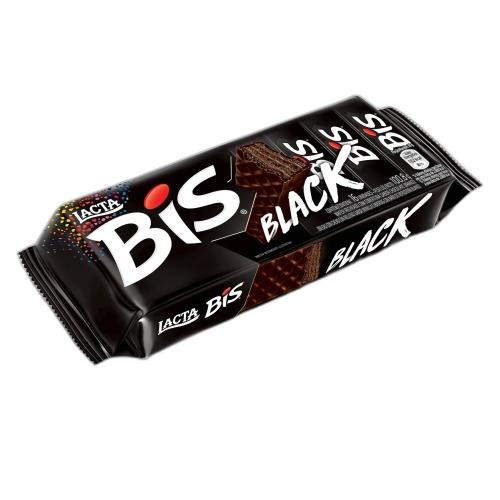 Detalhes do produto Choc Bis Black 16Un (100,8Gr) Lacta Meio Amargo