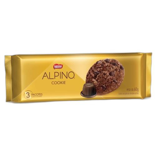 Detalhes do produto Bisc Cookies Alpino 60Gr Nestle Chocolate