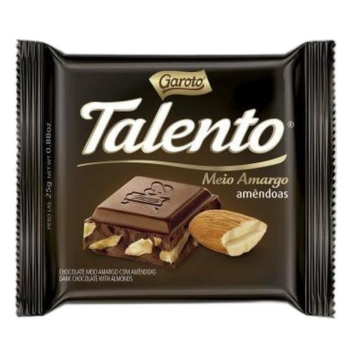 Detalhes do produto Choc Talento Mini 15X25Gr Garoto Meio Amargo