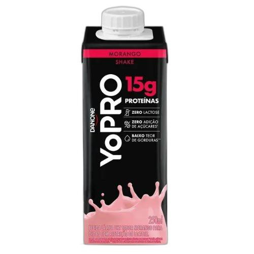 Detalhes do produto Bebida Lactea Shake Protein 250Ml Yopro Morango