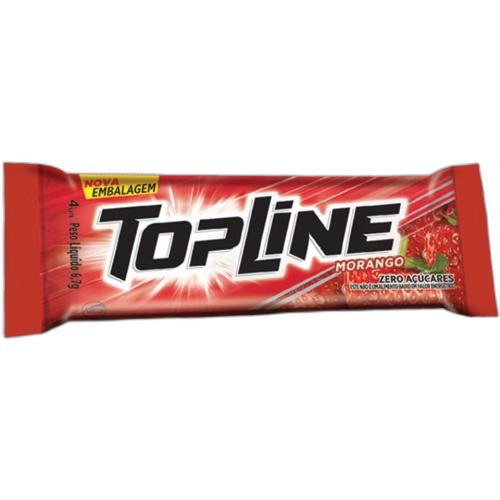 Detalhes do produto Chicle Topline 20Un Arcor Morango