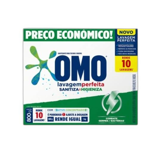 Detalhes do produto Lava Roupa Po Omo Sanitiz 800Gr Unilever Lavagem Perfeit