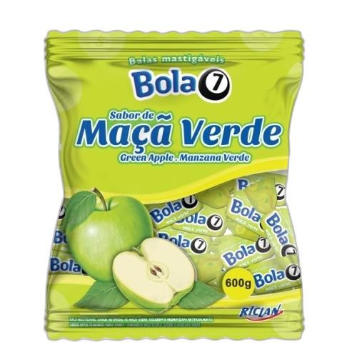 Detalhes do produto Bala Mast Bola 7 600Gr Riclan Maca Verde