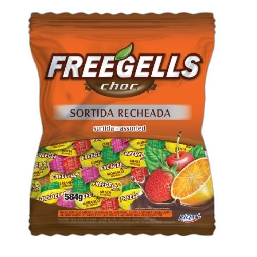 Detalhes do produto Bala Dura Freegells Choc 584Gr Riclan Choc.sort