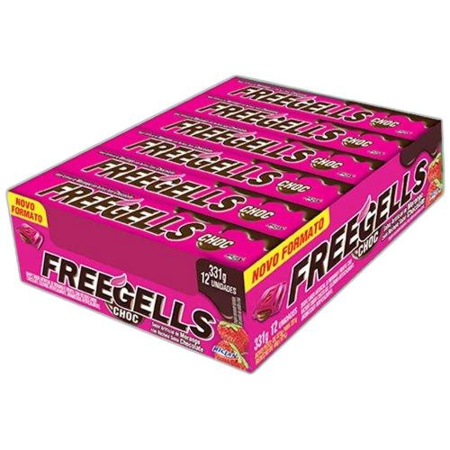 Detalhes do produto Drops Freegells 12Un Riclan Choc.morango