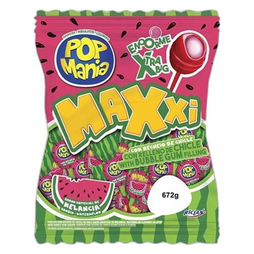 Detalhes do produto Pirl Chicle Pop Mania Maxxi 24Un Riclan Melancia