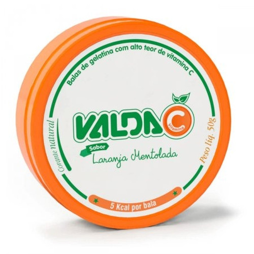 Detalhes do produto Bala Gel Vit C Lata 50Gr Valda Laranja.menta