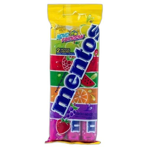 Detalhes do produto Drops Mentos Rainbow 3X16Un Van Melle Frutas Sort