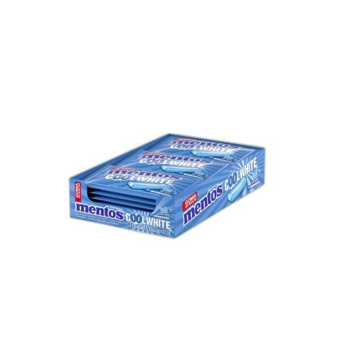 Detalhes do produto Chicle Mentos Cool White 3 Camadas 15Un Menta Fresca