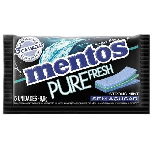 Detalhes do produto Chicle Mentos Pure Fresh 3 Camadas 15Un Strong Menta