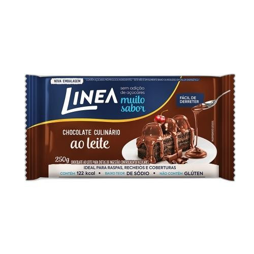 Detalhes do produto Choc Culinario Zero Acucar 250Gr Linea Ao Leite