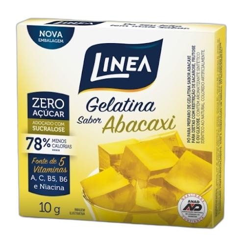 Detalhes do produto Gelatina Po 10Gr Linea Abacaxi