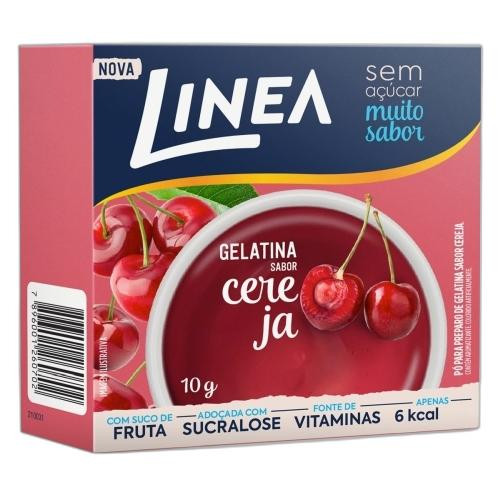 Detalhes do produto Gelatina Po 10Gr Linea Cereja