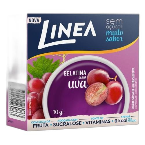 Detalhes do produto Gelatina Po 10Gr Linea Uva