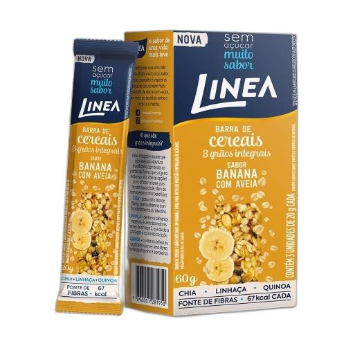 Detalhes do produto Barra Cereais Zero Acucar 03X20Gr Linea Banana.aveia