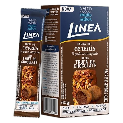 Detalhes do produto Barra Cereais Zero Acucar 03X20Gr Linea Trufa Chocolate