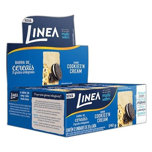 Detalhes do produto Barra Cereais Zero Acucar 12X20Gr Linea Cookies Cream