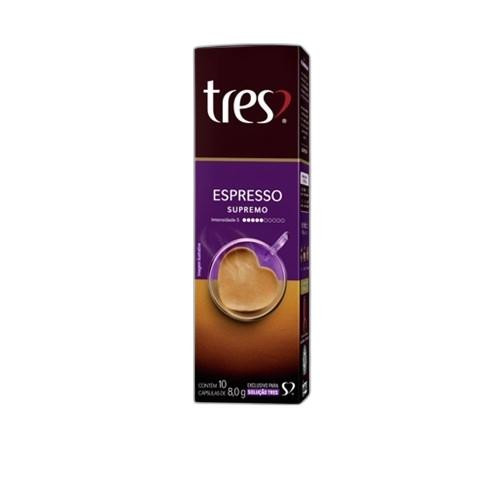 Detalhes do produto Cafe Espresso Capsula 10X8Gr Tres Coraco Supremo