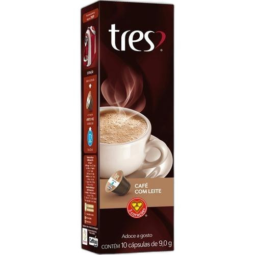 Detalhes do produto Cafe Capsula 10X9Gr Tres Coracoes Cafe.leite