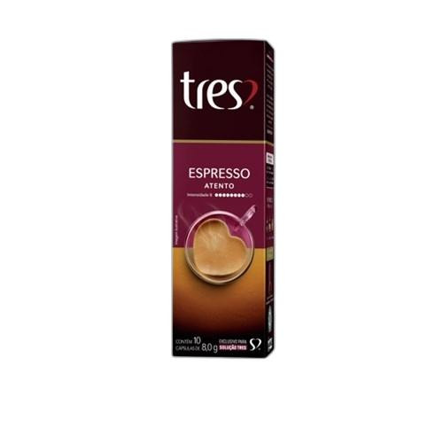 Detalhes do produto Cafe Espresso Capsula 10X8Gr Tres Coraco Atento