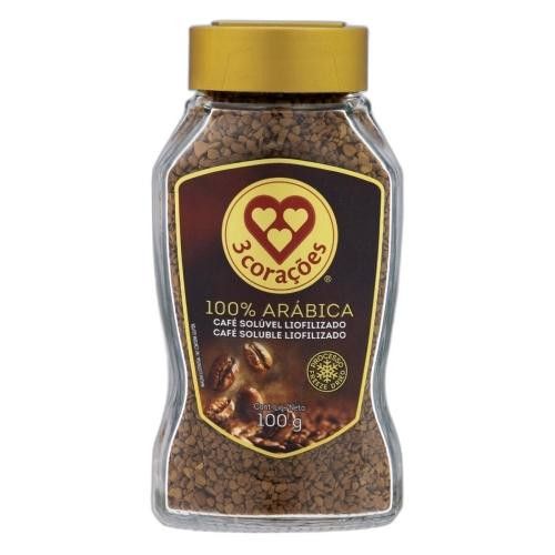 Detalhes do produto Cafe Soluvel Vidro 100Gr Tres Coracoes Liofilizado