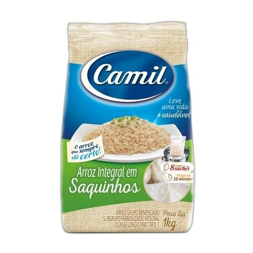 Detalhes do produto Arroz Parboilizado Saquinhos 1Kg Camil Integral