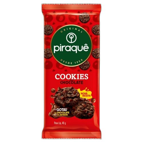 Detalhes do produto Bisc Cookies 40Gr Piraque Chocolate