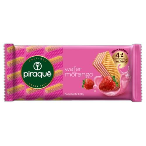 Detalhes do produto Bisc Wafer 100Gr Piraque Morango