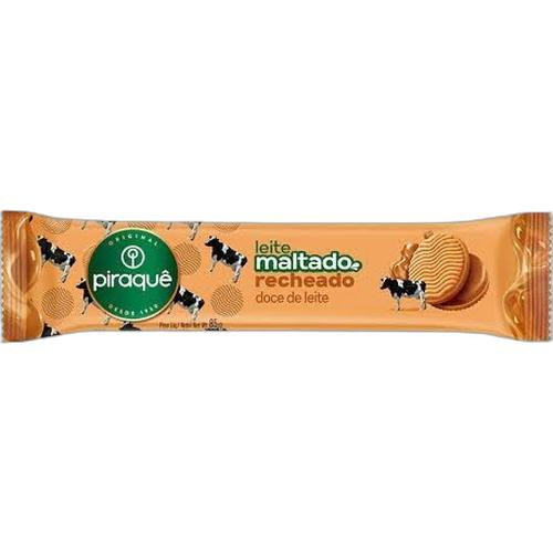 Detalhes do produto Bisc Rech Leite Maltado 85Gr Piraque Doce De Leite