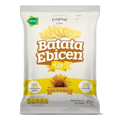 Detalhes do produto Batata Chips Lisa 40Gr Mais Lev Ebicen Original