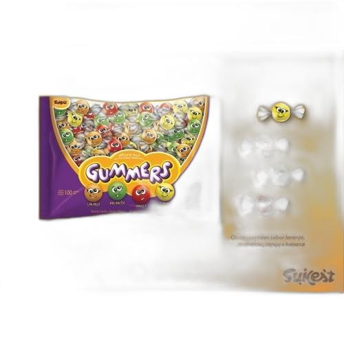 Detalhes do produto Chicle Gummers Pc 100Un Sukest Frutas