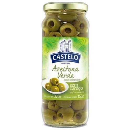 Detalhes do produto Azeitonas Verdes 155Gr Castelo Sem Caroco