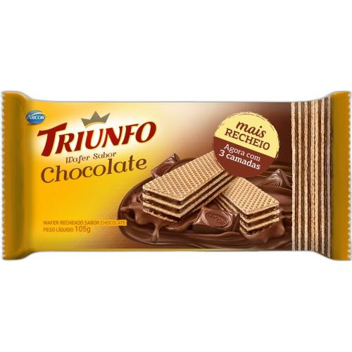 Detalhes do produto Bisc Wafer Triunfo 105Gr Arcor Chocolate